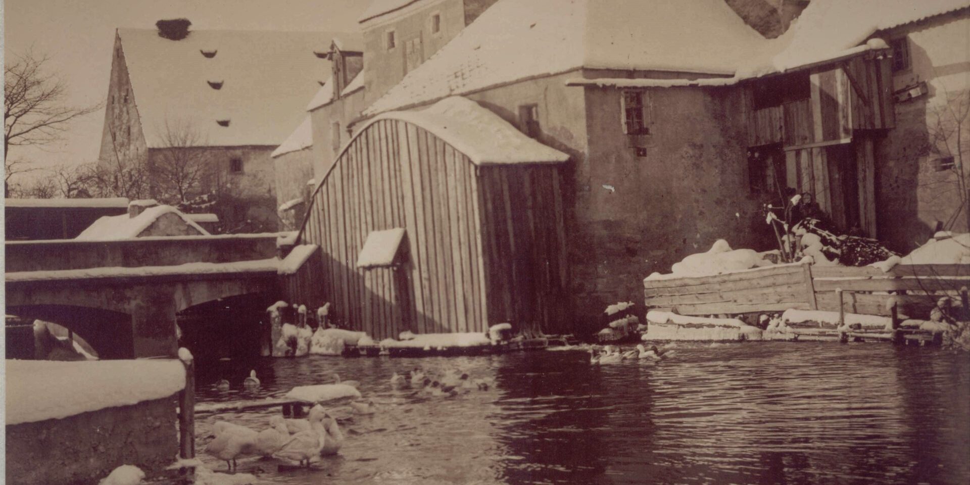 1907 Stadtmühle Stadttor Kastenhaus und Backofen