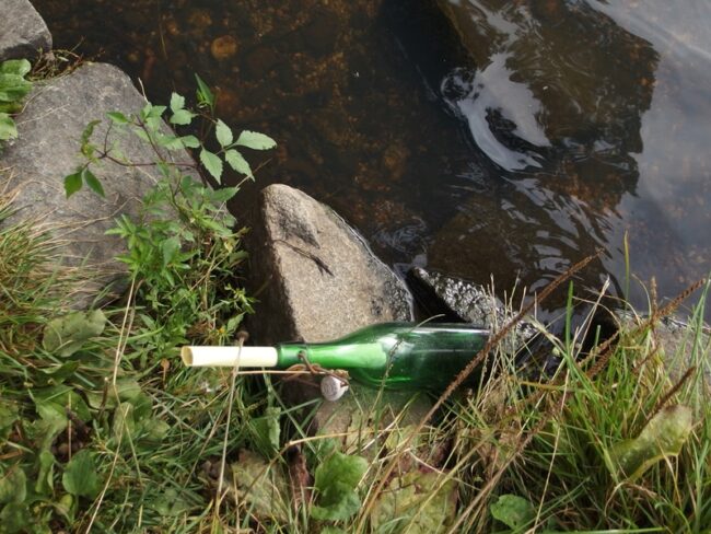 Gruß in der Flasche