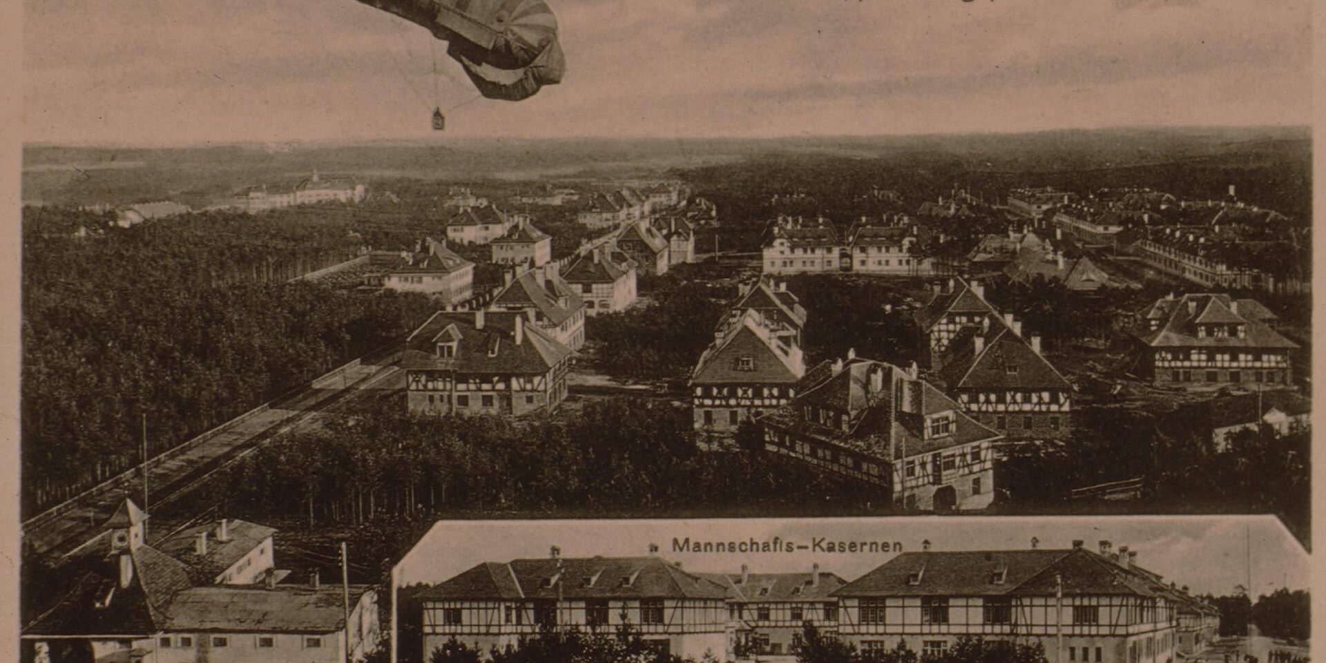 Blick aus Fesselballon