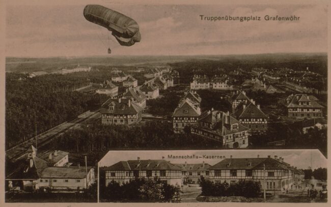 Blick aus Fesselballon