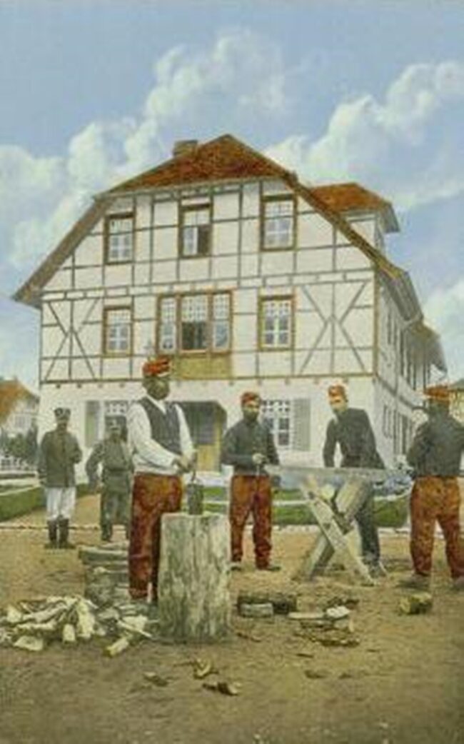 Holzhacken frz. Gefangene